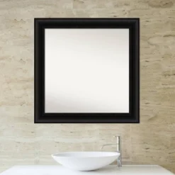 32" X 32" Non-Beveled Parlor Bathroom Wall Mirror Black - Amanti Art -Decor Haven Shop GUEST 74ec7bfe 033b 4164 a1b6 f2e3fce71951