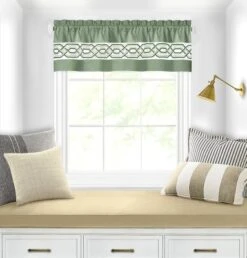 Kate Aurora Pacifico Rod Pocket Embroidered Window Valance -Decor Haven Shop GUEST 750710ea c2e3 45c1 8ffc c4b1103b322d