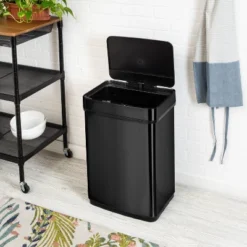 Honey-Can-Do 50L Stainless Steel Sensor Trash Can Black -Decor Haven Shop GUEST 7634404a 73bb 4d7d be72 0c7339c588b2