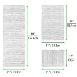 MDesign Soft Cotton Spa Mat Rug For Bathroom, Varied Sizes, Set Of 3 -Decor Haven Shop GUEST 7675e692 c177 4ffd 998c 2c9f37fd9ee9