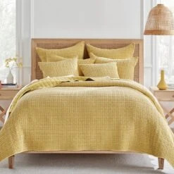 Mills Waffle Ochre Euro Sham Set Of 2- Levtex Home -Decor Haven Shop GUEST 76bd820e 211c 4242 a3b7 2cb03db8066e