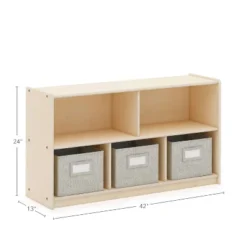 Guidecraft EdQ 2-Shelf 5-Compartment Storage - 24" -Decor Haven Shop GUEST 76f1a3f4 f68c 4582 91fa b240f52a43a0