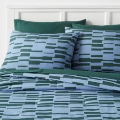 Foster Microfiber Reversible Comforter & Sheets Set Blue/Dark Green - Room Essentials™ -Decor Haven Shop GUEST 79e4d924 51e8 43a6 af5e e6e2f1c94bf4