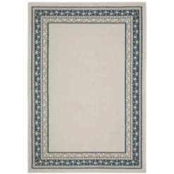 Trinity Classic Border Patio Area Rug Beige/Blue - Captiv8e Designs -Decor Haven Shop GUEST 7a61226d d64c 48ec b6c4 27c609ee2242