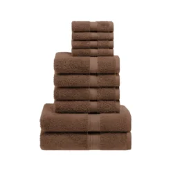 Premium Cotton 800 GSM Heavyweight Plush Luxury 10 Piece Bathroom Towel Set By Blue Nile Mills -Decor Haven Shop GUEST 7ba6546d 895d 4cbc bbfa a4396f3556ce