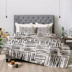 Ninola Design Hand Painted Mineral Stripes Cotton Comforter Set - Deny Designs -Decor Haven Shop GUEST 7c9fab15 6960 481f bef6 17f2377a22ba