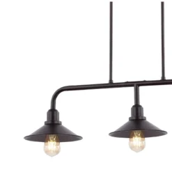 34.25" LED 3-Light Cade Metal Farmhouse Industrial Pendant Oil Rubbed Bronze - JONATHAN Y -Decor Haven Shop GUEST 7ce8605a e80d 438d 9533 8c989e7a7a2d