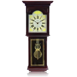 Bedford Clock Collection Redwood 23 Inch Redwood Oak Finish Wall Clock -Decor Haven Shop GUEST 7d018593 ff68 48f4 a850 8de2c4d3f021