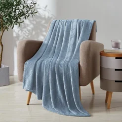 Kate Aurora Ultra Plush Contemporary Geometric Hypoellergenic Accent Throw Blanket - 50 In. W X 60 In. L -Decor Haven Shop GUEST 7e7ca0fc 99e3 4122 876f 1ee370a2ce23