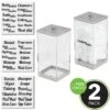 MDesign Square Apothecary Storage Jar With Labels For Bathroom -Decor Haven Shop GUEST 7fd0415f 7aca 4aa7 aef9 63bb674ca36e