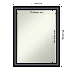 Amanti Art Steinway Black Scoop Petite Bevel Wood Bathroom Wall Mirror 27 X 21 In. -Decor Haven Shop GUEST 80305af8 d97c 4918 a452 6cfaa14c54a4