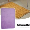 Unique Bargains Solid Color Pattern Bathroom Rugs Polyester Bath Mat Machine Washable Purple 80x50cm -Decor Haven Shop GUEST 83a10381 804d 4f84 9f73 9649c9f340bf