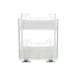 Household Essentials 15" 2-Tier Pantry Organizer White -Decor Haven Shop GUEST 83d57ed8 bb7f 42c7 bede 907e9bba6cc2