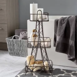 Three Tier Ville Des Lumieres Collection Eiffel Tower Spa Tower Bronze - ELLE DECOR -Decor Haven Shop GUEST 83d8104d 1e2c 43c4 8634 941ca44e7664