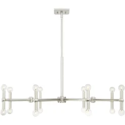 Possini Euro Design Marya Brushed Nickel Chandelier 37 3/4" Wide Modern 16-Light Fixture For Dining Room House Foyer Kitchen Island Entryway Bedroom -Decor Haven Shop GUEST 83d8604e 47bc 4d42 b632 39f477bdbd94