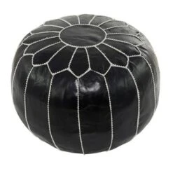 Bohemian Moroccans Leather Pouf - Olivia & May -Decor Haven Shop GUEST 849ad158 99cb 4c8b a55f 21b4f615d66e