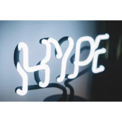 Amped Co 9.6" X 8.3" HYPE Real Neon Light Novelty Desk Lamp, White -Decor Haven Shop GUEST 84f50c24 cc03 4f8e b87a e20f94aa6467