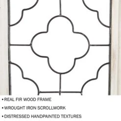 Metal & Wood Wall Panel ? Decorative Clover Scrollwork Trimmed In A Beveled Wood Frame For Home, Office & Bedroom Decor By Lavish Home -Decor Haven Shop GUEST 861d00c0 d0e0 43ae 9354 23fa4a62ab25