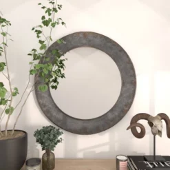 Industrial Metal Wall Mirror Gray - Olivia & May -Decor Haven Shop GUEST 862e81a7 b4ce 47c2 99bc 0fb797bb432d