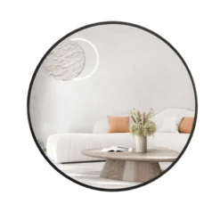 Eranthe Wall Mounted Round Mirror With Brushed Metal Frame For Bathroom, Vanity, Living Room, Bedroom, Entryway Wall Decor - The Pop Home -Decor Haven Shop GUEST 86abcb45 3f0f 489e 9a9c 1dbe5e84d230