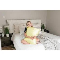 Morning Glamour Standard Satin Solid Pillowcase Yellow -Decor Haven Shop GUEST 8823fce7 cbb0 4a64 bd04 f1ffe92c1a2e