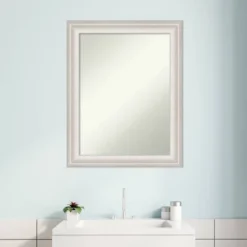 23" X 29" Non-Beveled Trio White Wash Silver Bathroom Wall Mirror - Amanti Art -Decor Haven Shop GUEST 8855d634 5cfd 4f17 bbaf 5ff45729fa33