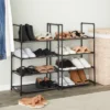 Juvale 2 Pack Black 4-Tier Narrow Shoe Rack For Entryway, Metal Free Standing Shelf Organizer For Closet, 17 X 11 X 30 In -Decor Haven Shop GUEST 8a2e04e9 9478 4221 b729 a871c2bfba83