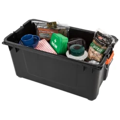 IRIS 3pk 82 Qt Store-it-All Container Black With Orange Lids And Buckles -Decor Haven Shop GUEST 8a95f874 0dd2 4bca ab5a 9904ffe54530