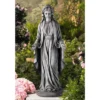 John Timberland Virgin Mary Statue Sculpture Decor Outdoor Garden Front Porch Patio Yard Outside Home Balcony Gray Stone Finish Ceramic 29" Tall -Decor Haven Shop GUEST 8ac56e84 921c 4979 9a1b c24a64340242