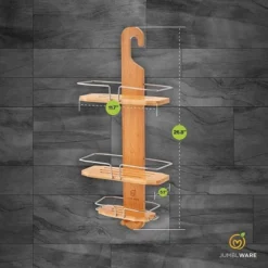 JumblWare Bamboo Shower Caddy, Hanging 3-Tier Shower Organizer -Decor Haven Shop GUEST 8b442583 5d17 4a02 9dd4 321437b4d84c