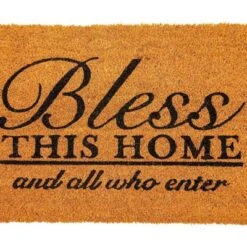 Juvale Blessed Welcome Home Front Door Mat, Natural Coir Rug For Entrance, 1'4"x2'4" -Decor Haven Shop GUEST 8b4cfd1c 06b4 44ff b774 d2246b426de6