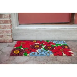 1'4" X 2'4" Forget Me Nots Blooms Indoor/Outdoor Coir Doormat - Entryways -Decor Haven Shop GUEST 8c0a60b5 7b15 4660 badf 0c10b2205671