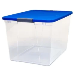 Homz 64 Quart Secured Seal Latch Extra Large Single Clear Stackable Storage Container Tote, Garage, Or Basement -Decor Haven Shop GUEST 8ca468c7 e61b 469d 9684 31b546864b8e