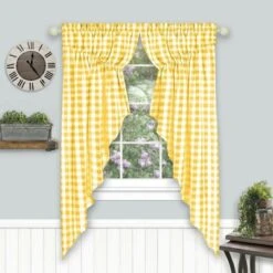 Kate Aurora Farmhouse Plaid Gingham Check Swag Valance Curtain Panel Pair -Decor Haven Shop GUEST 8cd4db40 8f81 4152 bb59 267bacc592c0