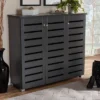 3 Door Adalwin Wooden Entryway Shoe Storage Cabinet Gray - Baxton Studio -Decor Haven Shop GUEST 8d0666aa eb5a 4260 9ef8 b0e554a88838