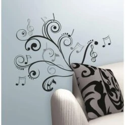 Music Note Scroll Peel And Stick Wall Decal Black - RoomMates -Decor Haven Shop GUEST 8e3923cc 3726 4a62 a05e 3fe402a6f989