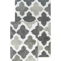 2pc Alloy Moroccan Tiles Bath Rug Set - Chesapeake -Decor Haven Shop GUEST 8f453d9f fea2 4a08 9e62 df56daf6e7f4