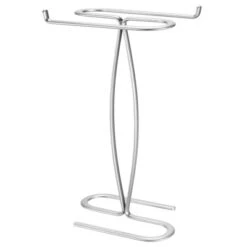 MDesign Metal Hand Towel Holder Stand For Bath Vanity Countertop, 2 Pack, Chrome -Decor Haven Shop GUEST 8feba19e ad7e 4b97 b181 007a0082b161