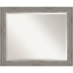 Regis Barnwood Framed Bathroom Vanity Wall Mirror Gray - Amanti Art -Decor Haven Shop GUEST 919a1856 2fd7 4a00 963e 250a0f161573