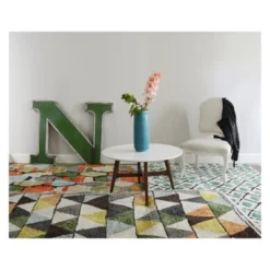 3'6"x5'6" Geometric Tufted Accent Rug Green - Novogratz By Momeni -Decor Haven Shop GUEST 920d38fb ef9d 40ea 90ea 02cc3e229b84