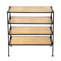 Seville Classics 2 Tier Stackable Aspen Resin Slat Shoe Rack Black -Decor Haven Shop GUEST 92872aae 5015 4cb7 ab1d 1d62ee8446d6