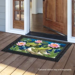 Frog Pond Summer Doormat Lily Pads Indoor Outdoor 30" X 18" Briarwood Lane -Decor Haven Shop GUEST 92979fc5 830a 4d3b afc8 6f8b3219b36e