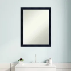 Madison Black Non-Beveled Wood Bathroom Wall Mirror -Decor Haven Shop GUEST 929b9f8d a71e 4268 82e2 e6858315950e