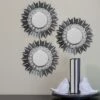 Northlight Set Of 3 Floral Sunburst Brushed Silver Round Mirrors 9.5" -Decor Haven Shop GUEST 93ec7576 f7ff 4724 9d8b 957c7ff70dbf