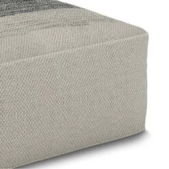 Irena Square Woven PET Polyester Pouf Gray/White - WyndenHall -Decor Haven Shop GUEST 9407160a 25a2 4aa5 9f5a d61b8f842309