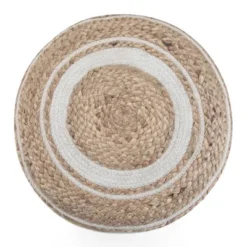 Winslet Round Braided Pouf - WyndenHall -Decor Haven Shop GUEST 9413632b 771c 4abb 94ed f3bdaaeeb9a4