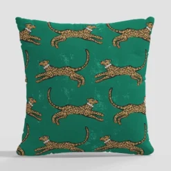 Cheetah Print Square Throw Pillow Green By Kendra Dandy - Cloth & Company -Decor Haven Shop GUEST 943811fd c753 4337 8563 d9e87952620a