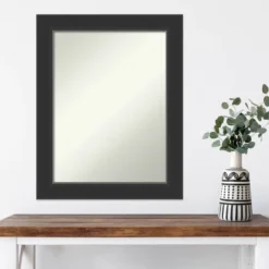 23" X 29" Non-Beveled Corvino Black Wood Wall Mirror - Amanti Art -Decor Haven Shop GUEST 94607ec5 972f 430f 999b 90d2e7179500