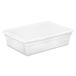 Sterilite Multipurpose Clear Plastic Stacking Storage Container Tote With Secure Lid For Under Bed Or Closet Organization -Decor Haven Shop GUEST 94ecdc2c e2c2 46de 896b 0916cd126b04