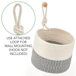 MDesign Woven Cotton Rope Bathroom Basket With Tie Handle, Set Of 2 -Decor Haven Shop GUEST 9633c021 09b6 42c5 b18d ad666839ac4f